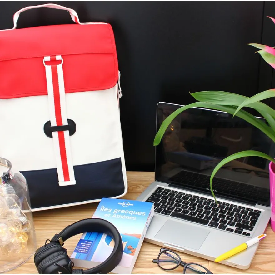 Viquel Welly French - Sac à dos pour ordinateur portable 15" - bleu/blanc/rouge
