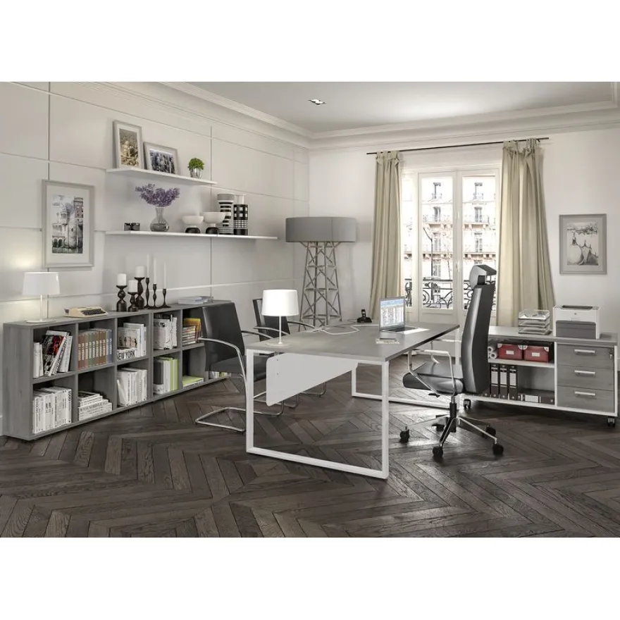 Voile de fond pour bureau - L160 cm - translucide