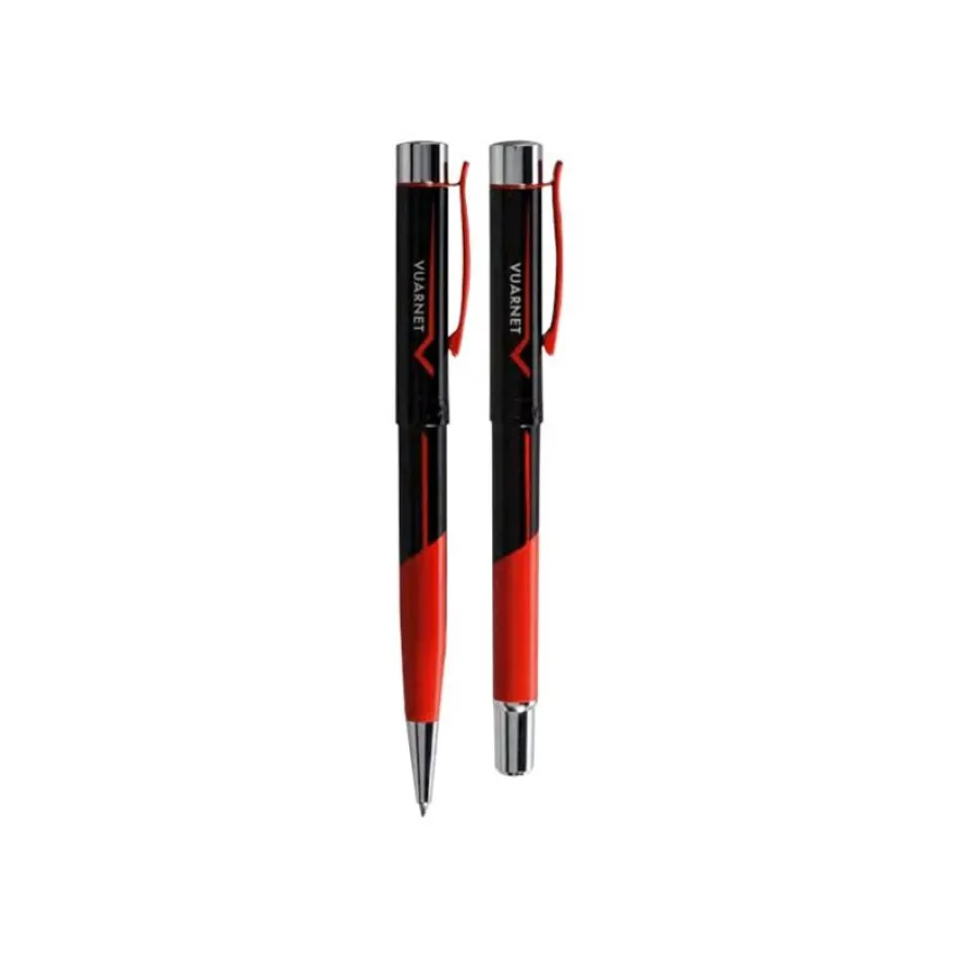 Vuarnet Aspen Sport - Parure de stylo à bille et stylo plume - gris et noir