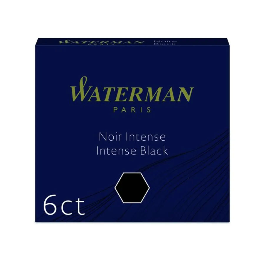 Waterman - 6 cartouches d'encre pour stylo plume - noir