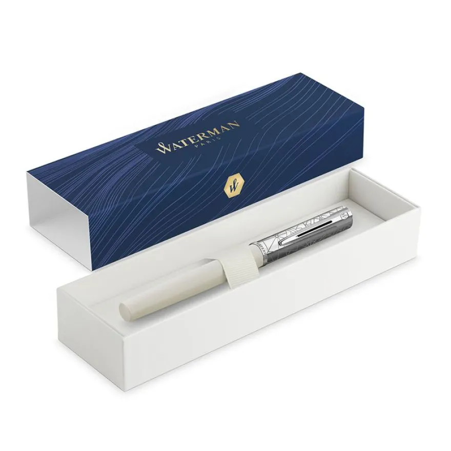 Waterman - Stylo plume Allure Deluxe blanc- pointe fine