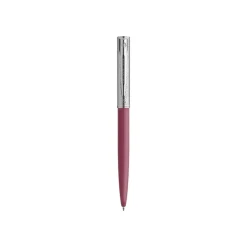 Waterman Allure Deluxe – stylo-bille – pointe moyenne – encre bleue – corps rose – bouchon chrome – coffret cadeau