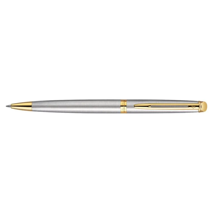 Waterman Hemisphere Essential - Stylo à bille - bleu - corps acier - rétractable