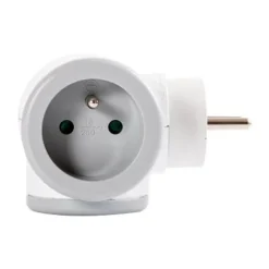 WATT & CO - Multiprise triplite rotative - blanc/gris