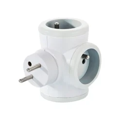 WATT & CO - Multiprise triplite rotative - blanc