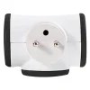WATT & CO - Multiprise triplite rotative - blanc/noir