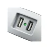 WATT & CO WATTBALL - Multiprise 3 prises - 2 prises 16A + 1 prise 6A + 2 USB - blanc/bleu
