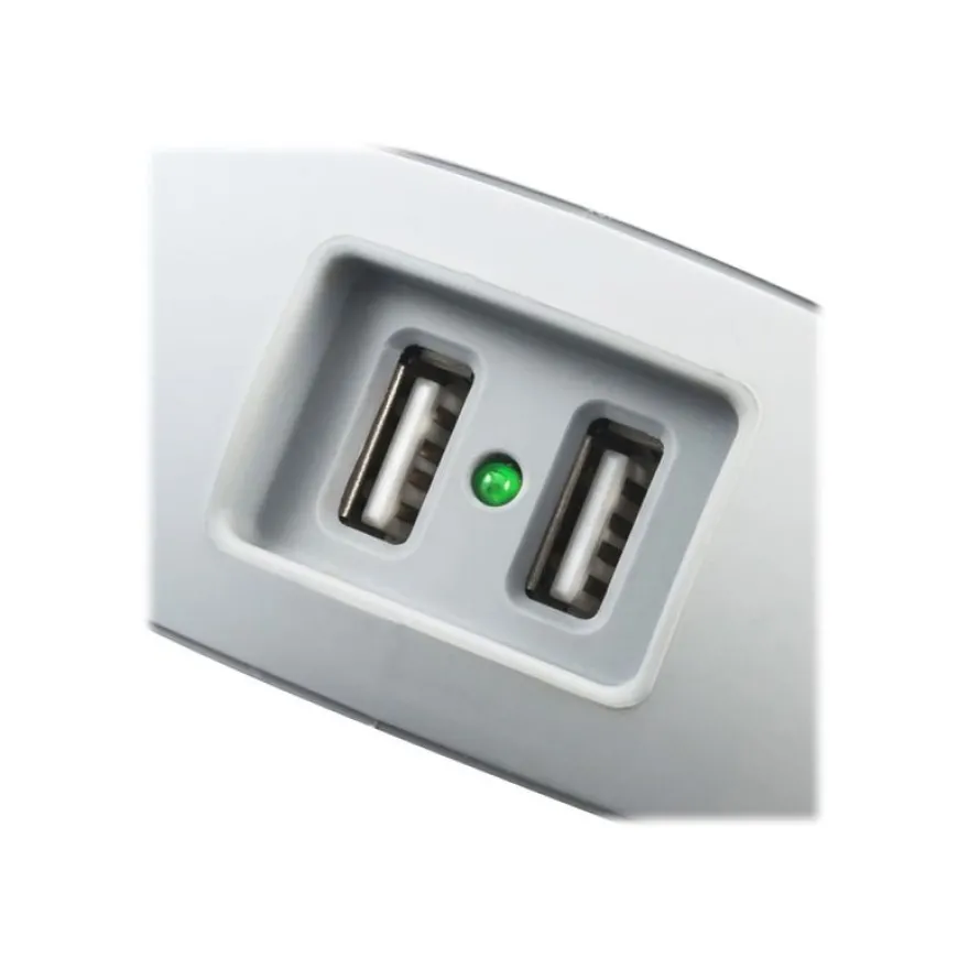 WATT & CO WATTBALL - Multiprise 3 prises - 2 prises 16A + 1 prise 6A + 2 USB - blanc/bleu
