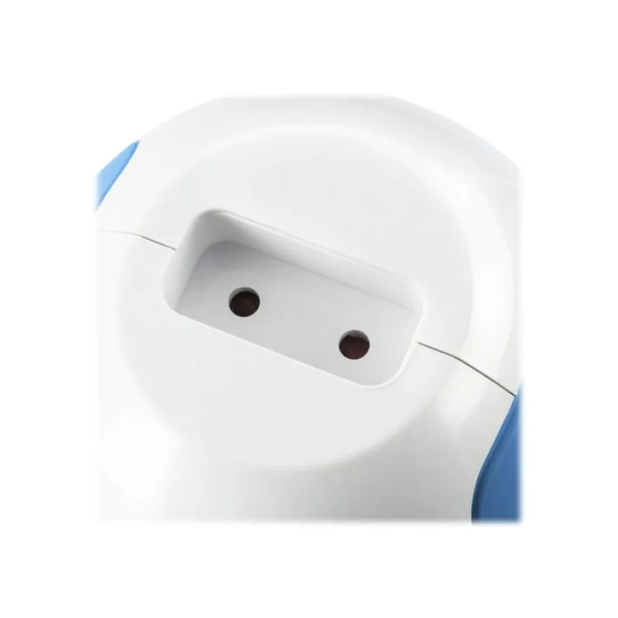 WATT & CO WATTBALL - Multiprise 3 prises - 2 prises 16A + 1 prise 6A + 2 USB - blanc/bleu