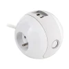 WATT & CO WATTBALL - Multiprise 3 prises - 2 prises 16A + 1 prise 6A + 2 USB - blanc