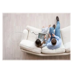 Watt&Co - chargeur secteur pour smartphone avec 3m de câble - 2USB - blanc