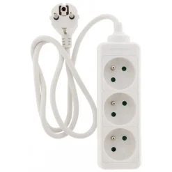 Watt&Co - multiprise 3 prises 16a - blanc
