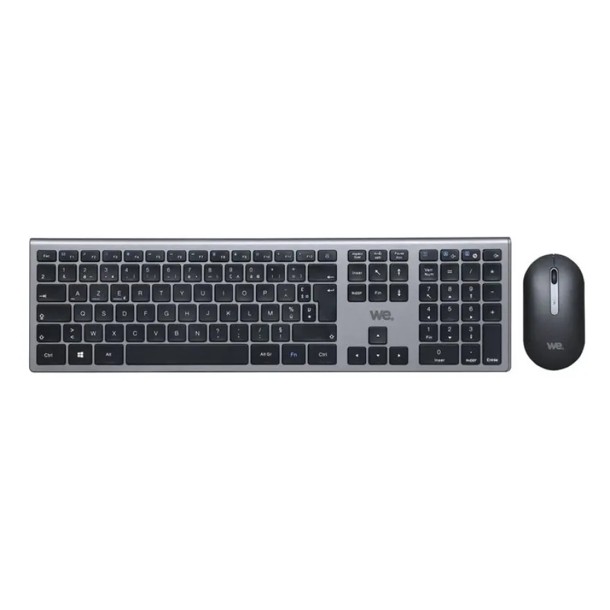WE - Ensemble clavier et souris sans fil - 2.4 GHz, Bluetooth - noir