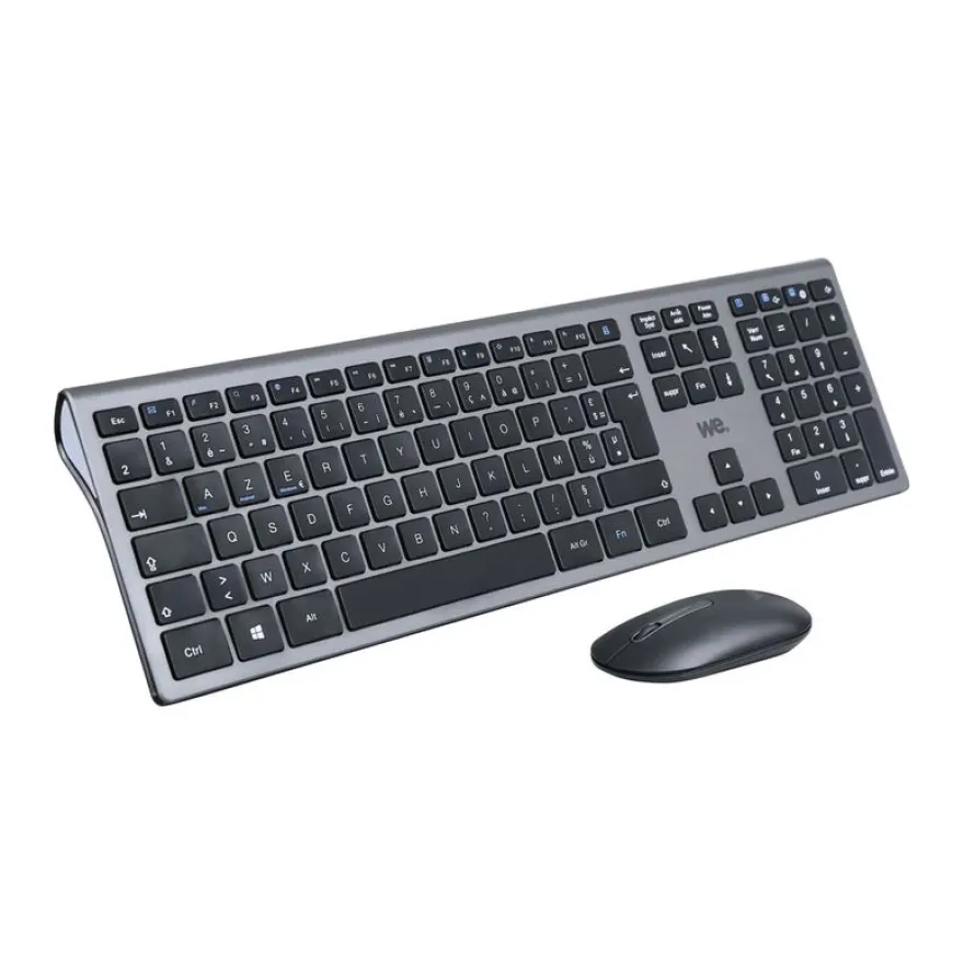 WE - Ensemble clavier et souris sans fil - 2.4 GHz, Bluetooth - noir
