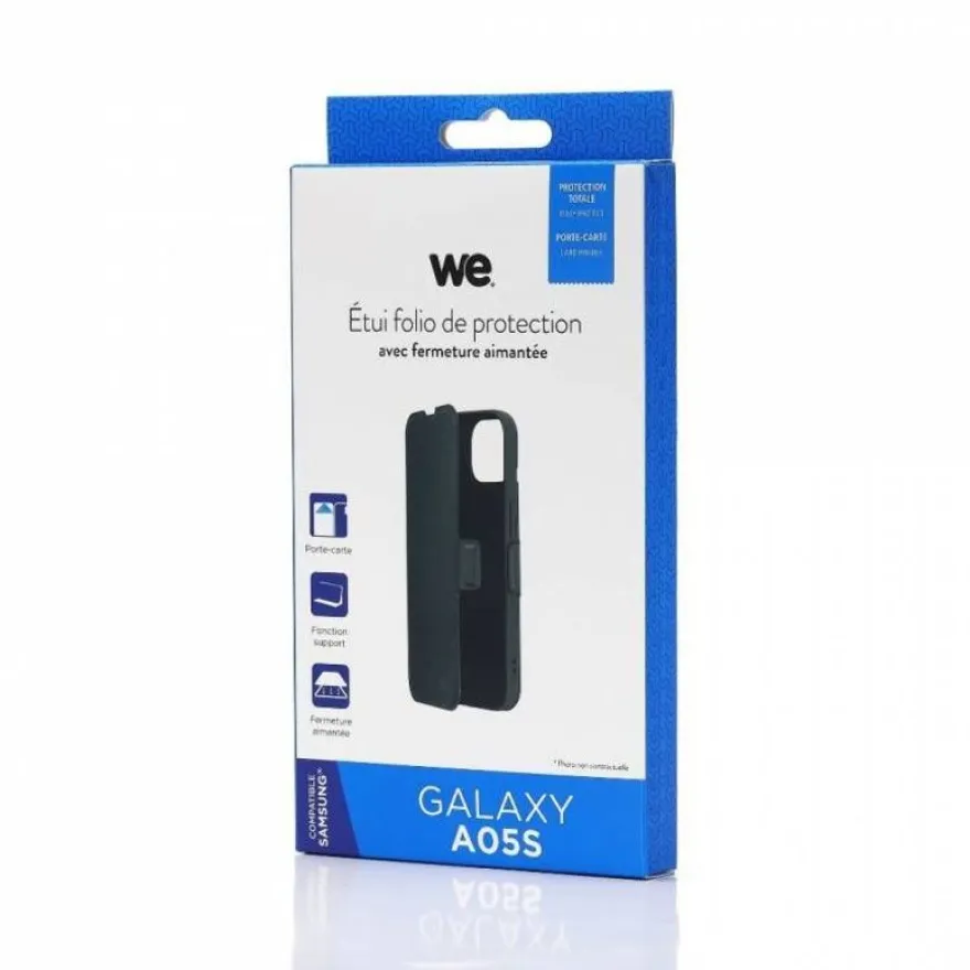 We - Etui folio pour Samsung A05S - noir
