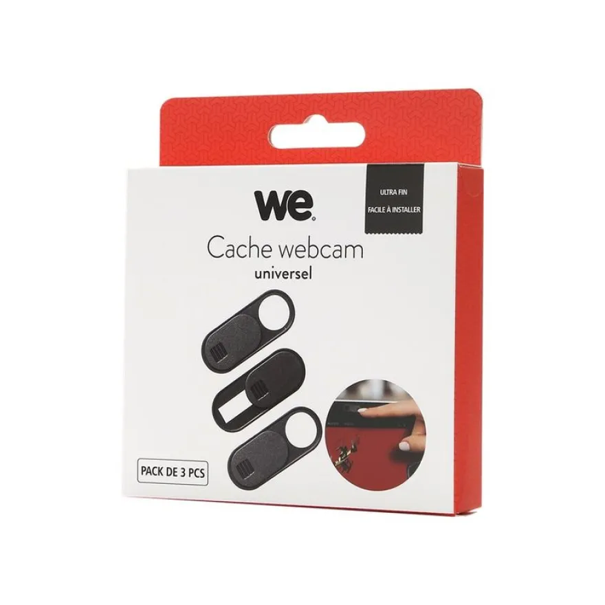 WE - pack de 3 caches caméra web - compatible PC, smartphones et tablettes