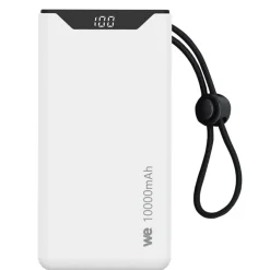 We - Powerbank / batterie de secours - 10000 mAh - port USB-A +1 port USB-C / 18W - blanc