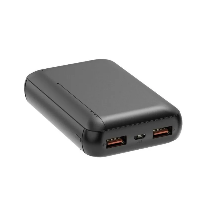 We - Powerbank / batterie de secours - 10000 mAh - 2 ports USB A, 10W - noir