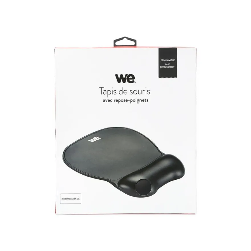 WE - tapis de souris avec repose-poignet - noir