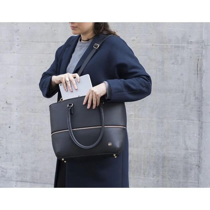 Wenger Eva - Sac à main avec pochette amovible pour ordinateur portable 13" - noir