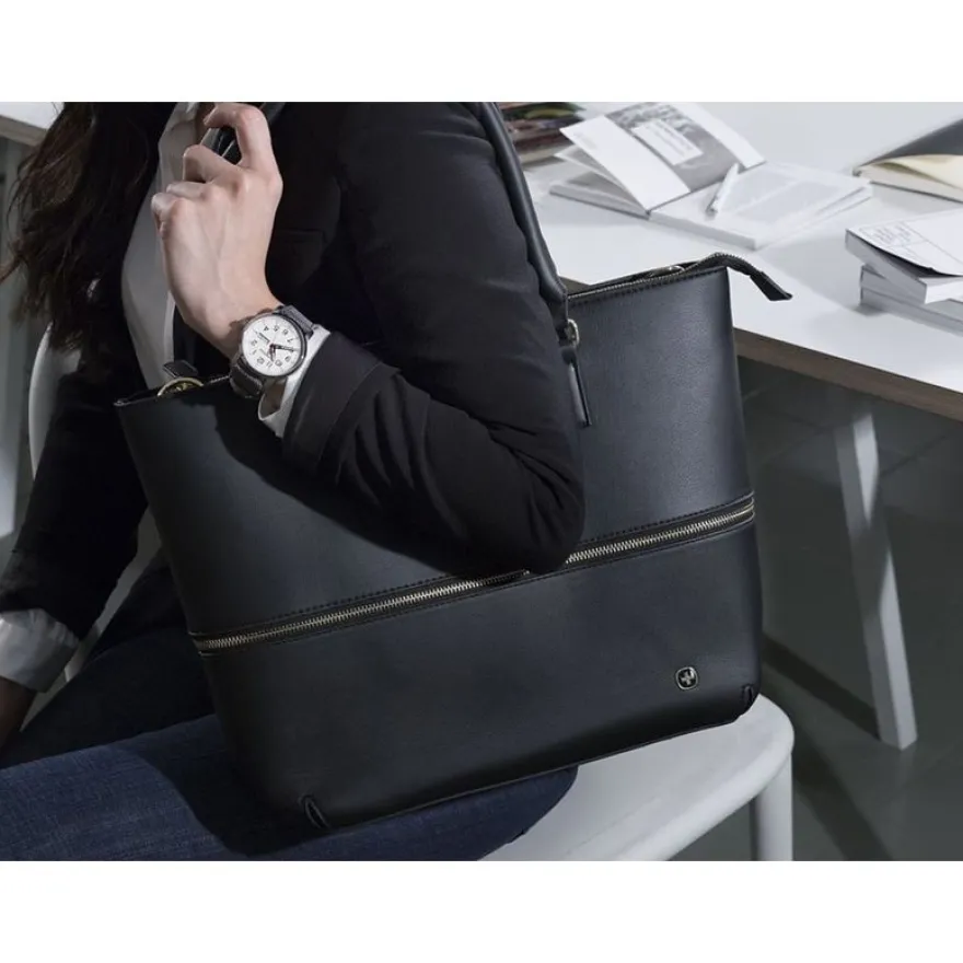 Wenger Eva - Sac à main avec pochette amovible pour ordinateur portable 13" - noir