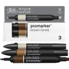 WINSOR & NEWTON - ProMarker tons marron - marqueur double pointe - Sienne brûlée caramel satiné - encre à base de colorant d'alcool - large / petit