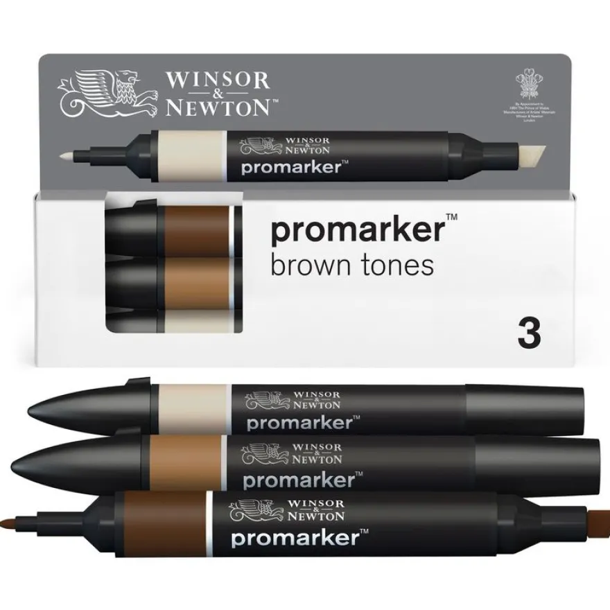 WINSOR & NEWTON - ProMarker tons marron - marqueur double pointe - Sienne brûlée caramel satiné - encre à base de colorant d'alcool - large / petit