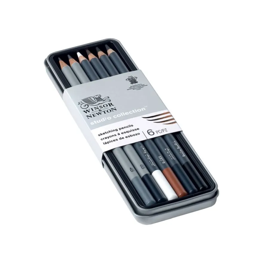 Winsor & Newton Studio Collection - Pack de 6 crayons esquisse