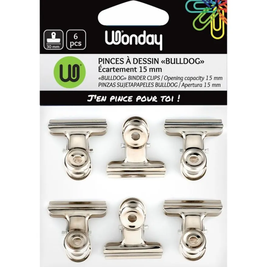 Wonday - 6 Pinces à ressort - 30 mm