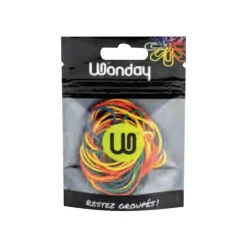Wonday - Bracelets caoutchouc - élastiques - tailles et couleurs assorties - 250 g