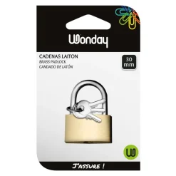 Wonday - Cadenas laiton à clé - 30 mm