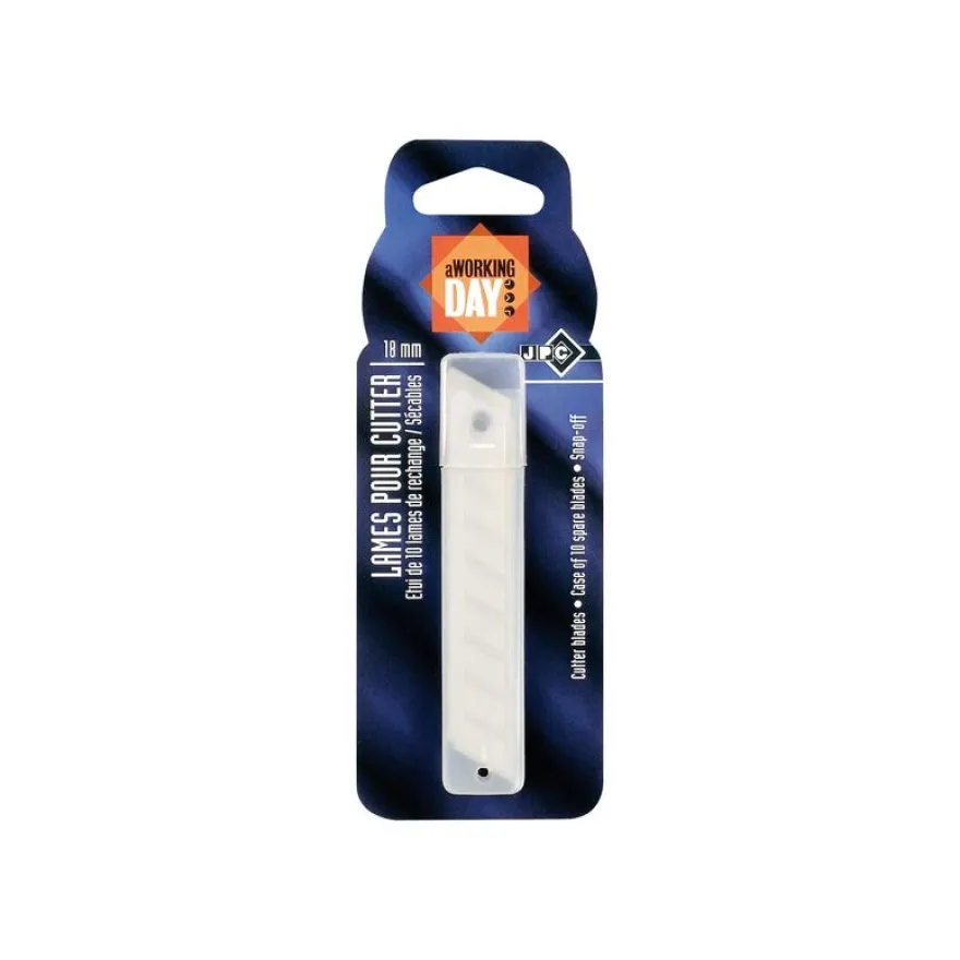 WONDAY - Etui de 10 lames - pour cutter rétractable - 18 mm