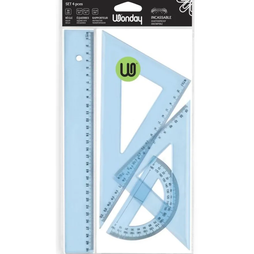 Wonday - Kit de traçage 4 pièces - plastique incassable
