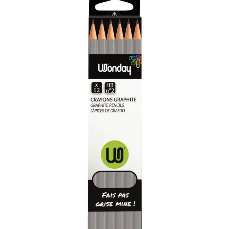 Wonday - Pack de 12 crayons à papier - HB ECO