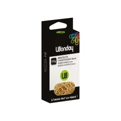 Wonday - Pack de 100 élastiques en caoutchouc - 180 mm x 10 mm - 100 g - ambre