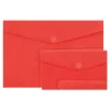 Wonday - Pochette polypro à scratch - 23,7 x 33,3 cm - Rose semi-transparent