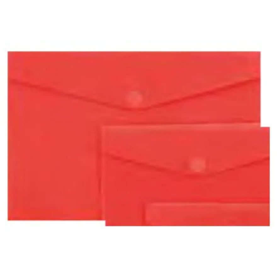 Wonday - Pochette polypro à scratch - 23,7 x 33,3 cm - Jaune semi-transparent