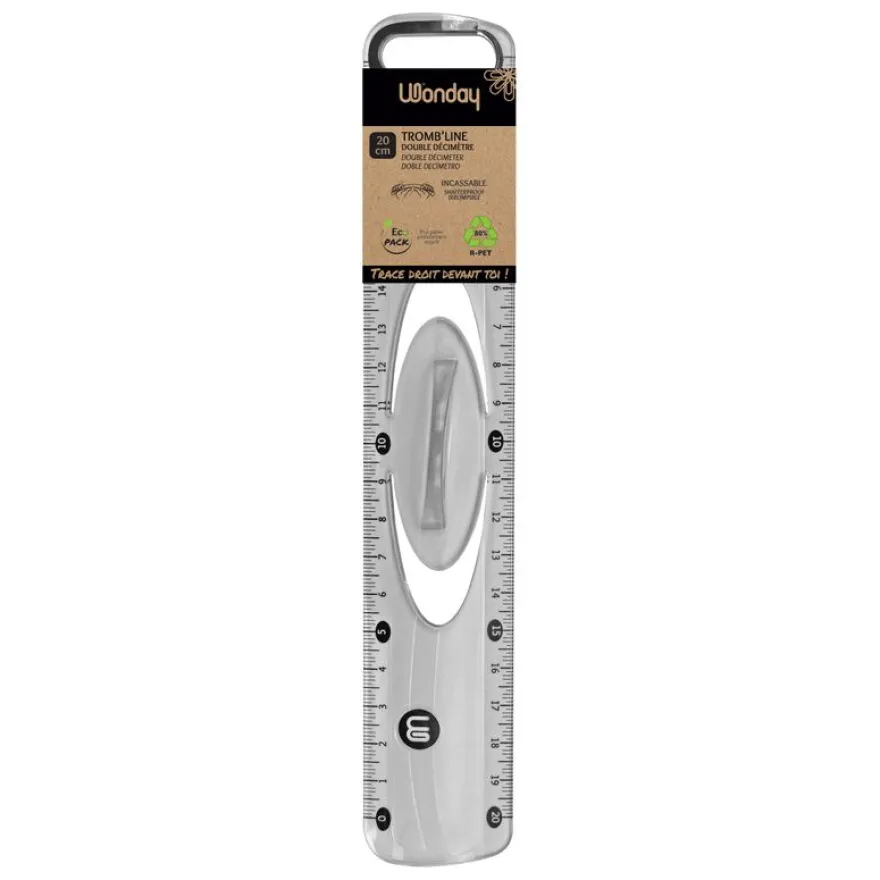 Wonday Tromb'line - Règle - 20 cm - RPET plastic