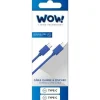 Wow - Câble USB C - 3A - 1m - Bleu