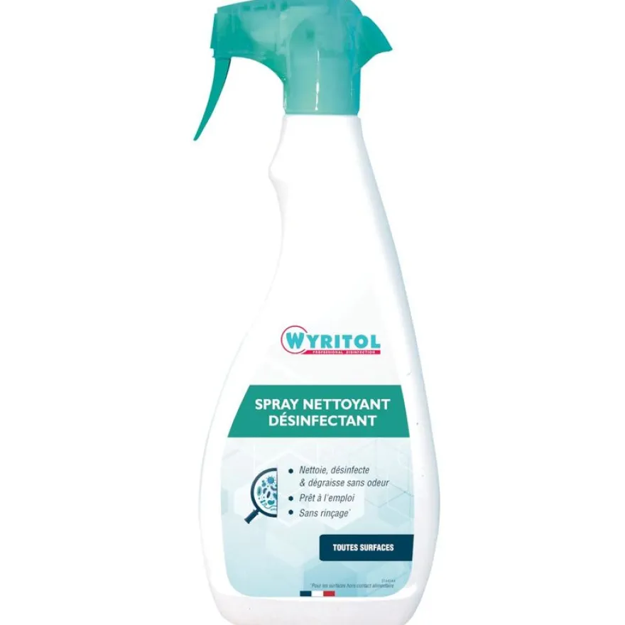 Wyritol - Désinfectant nettoyant toutes surfaces - vaporisateur 750 ml - légèrement parfumé