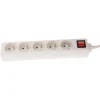 zenitech - Multiprise 5 prises avec interrupteur - blanc - 1m