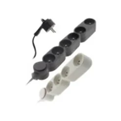 zenitech - Multiprise 3 prises avec interrupteur - blanc - 1m50
