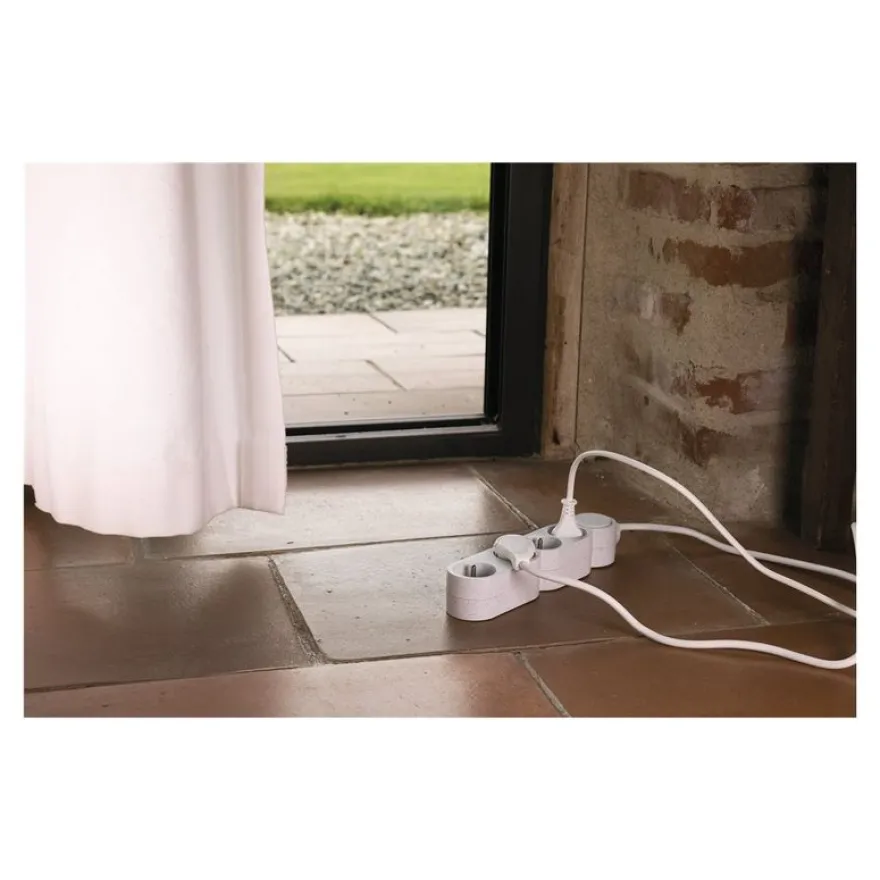 zenitech Home Green - Bloc multiprise - 4 prises eco - 1,5 - blanc